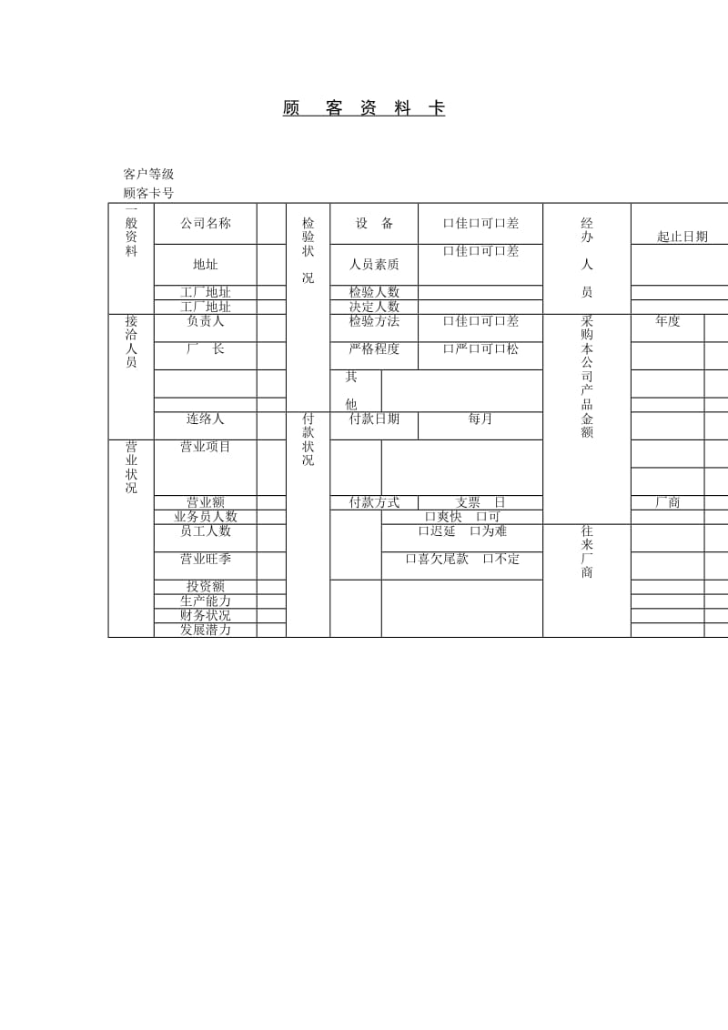 顾客资料卡格式.doc_第1页