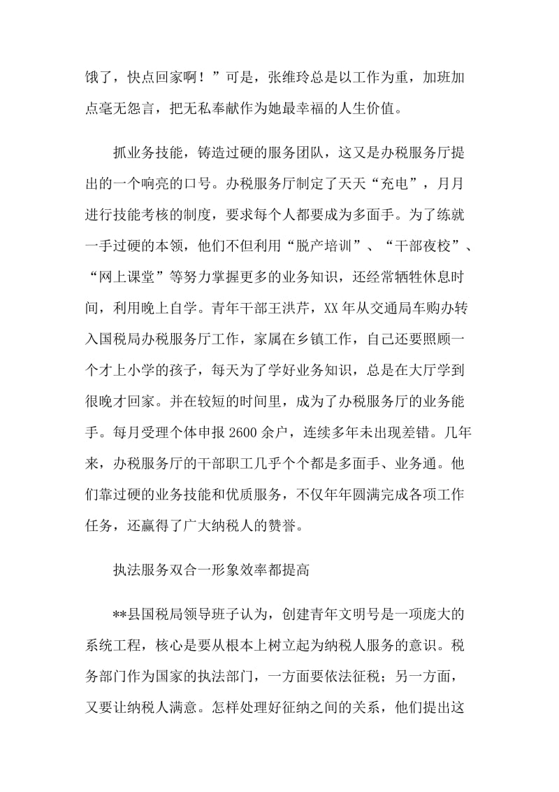 县国税局办税服务厅先进事迹材料.doc_第3页