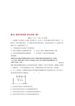 高考物理一轮复习 专题26 电荷守恒定律 库仑定律（测）（含解析）1..doc