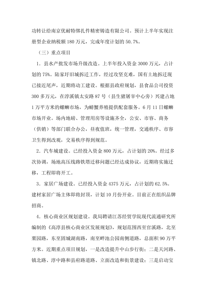 商务局上半年工作总结和下半年工作思路.doc_第2页