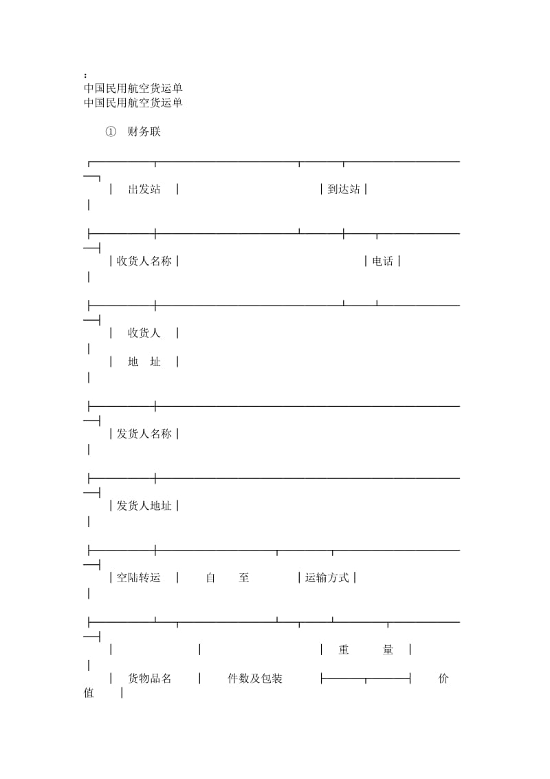 中国民用航空货运统计单.doc_第1页