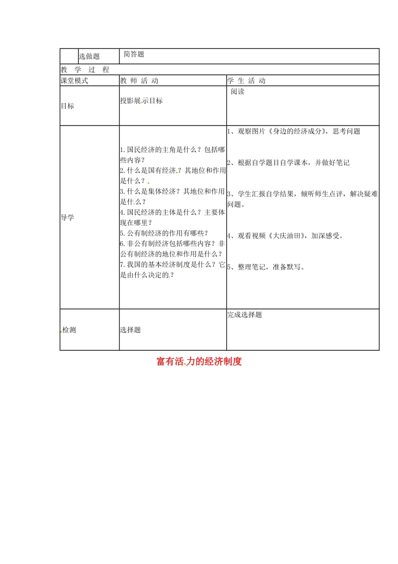 九年级政治全册 4_1 中华文化 传承创新教案 粤教版..doc_第2页