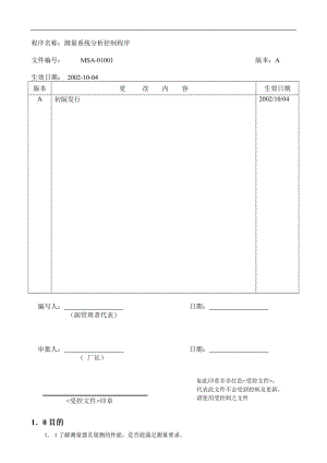 某公司MSA管理辦法.doc