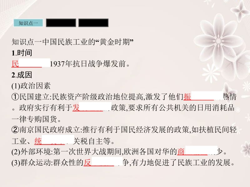 高中历史 第二单元 工业文明的崛起和对中国的冲击 2_11 民国时期民族工业的曲折发展课件 岳麓版必修2..ppt_第3页