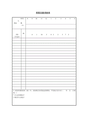 顾客流量调查表模板.doc