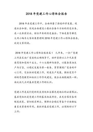 2018年党建工作心得体会报告-范文精选.doc