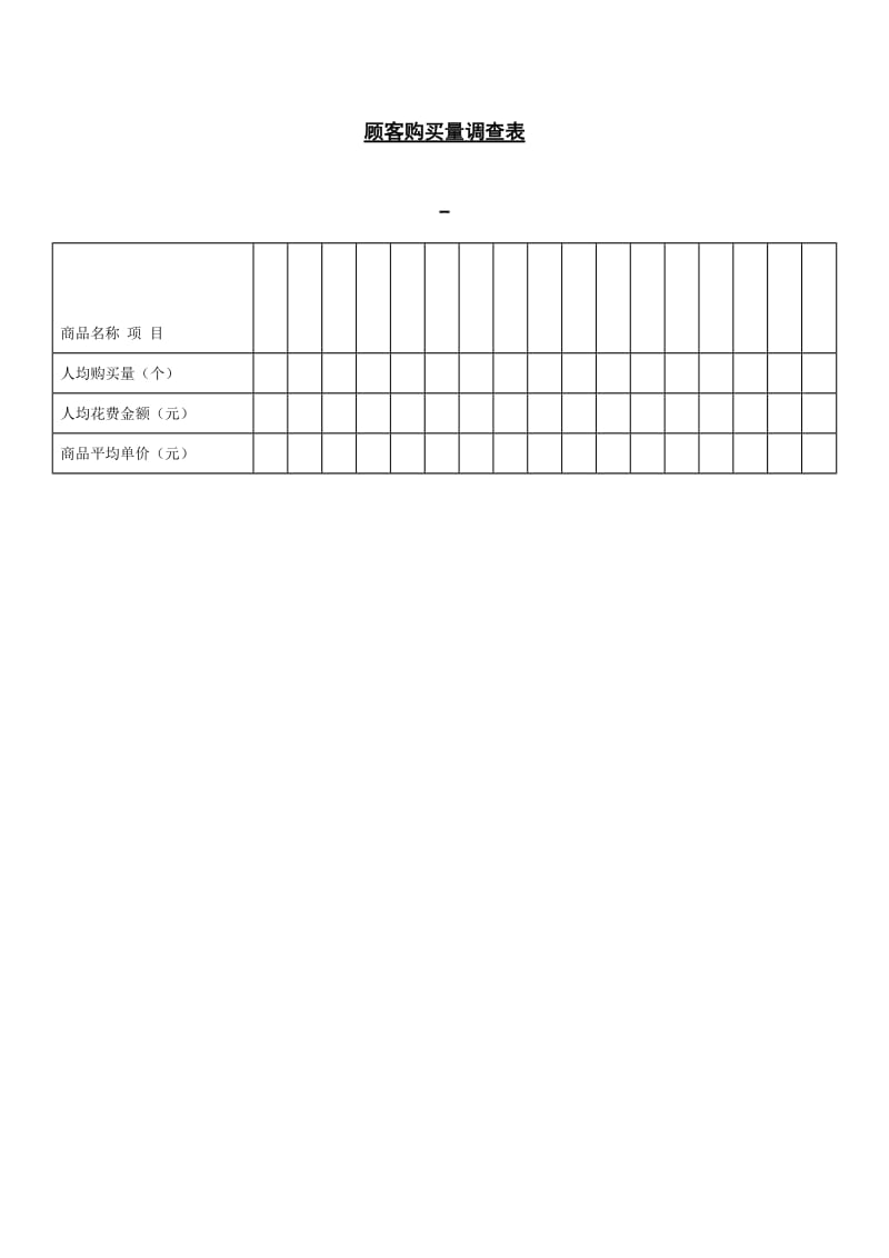 顾客购买量调查表.doc_第1页