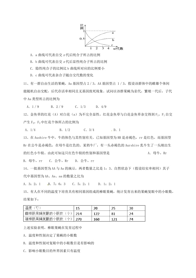 高二生物上学期第一次月考试题..doc_第3页