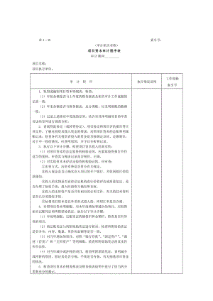 项目资本和项目资本公积——项目资本审计程序表.doc