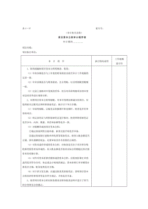 项目资本和项目资本公积——项目资本公积审计程序表.doc