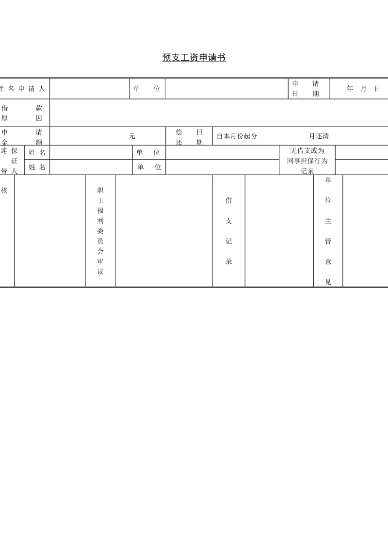 预支工资申请书下载.doc_第1页