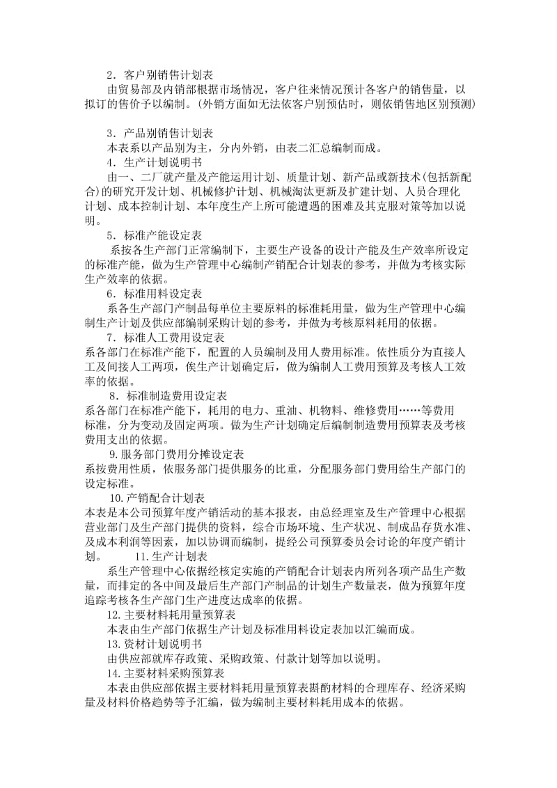 经营计划于预算制度（制度范本、doc格式）.doc_第3页