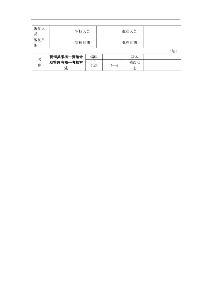 营销类考核—营销计划管理考核.doc.doc_第2页