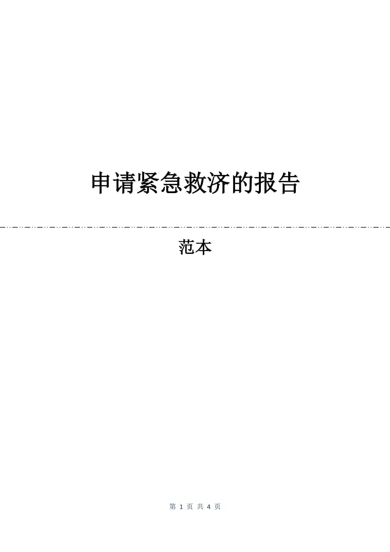 申请紧急救济的报告.docx