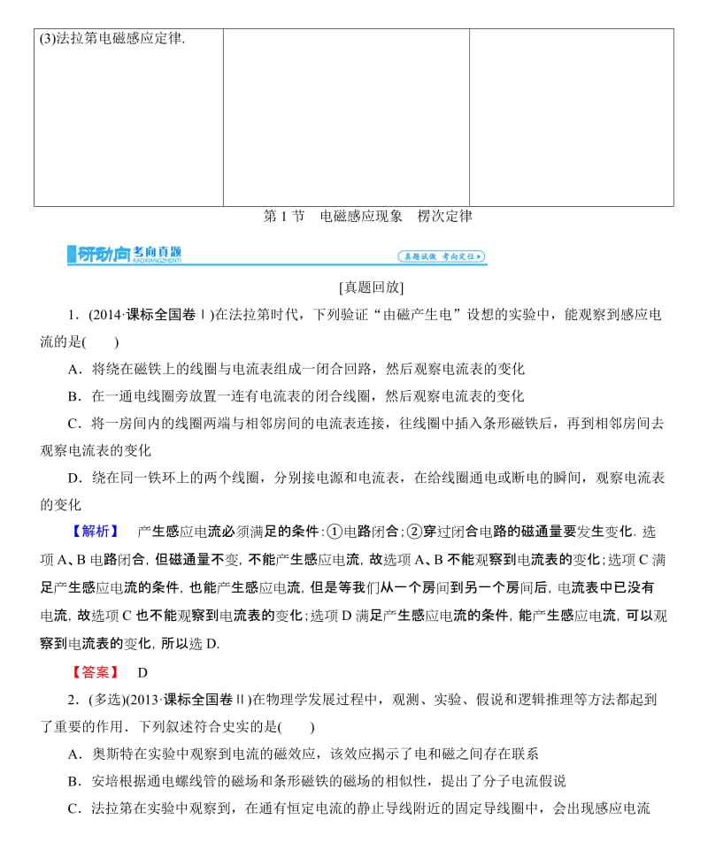 人教版高中物理一轮复习同步试题：第9章名师制作精品教学课件.doc_第2页