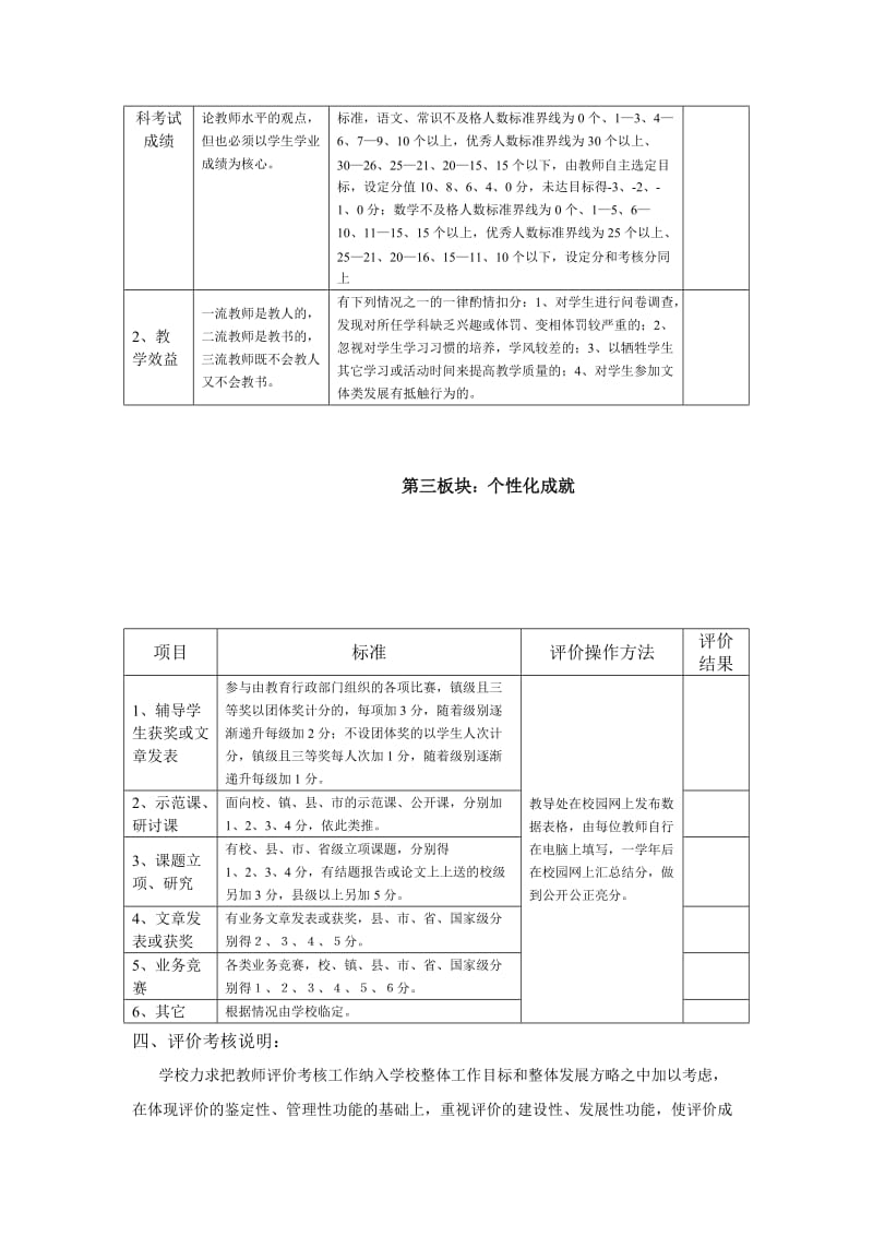 语文任课教师“发展性评价”工作考核定位与依据名师制作精品教学课件.doc_第3页