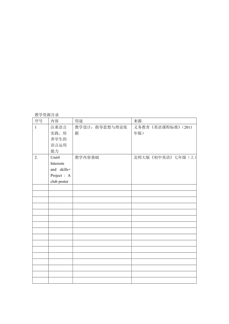 教学资源目录 (2).doc_第1页