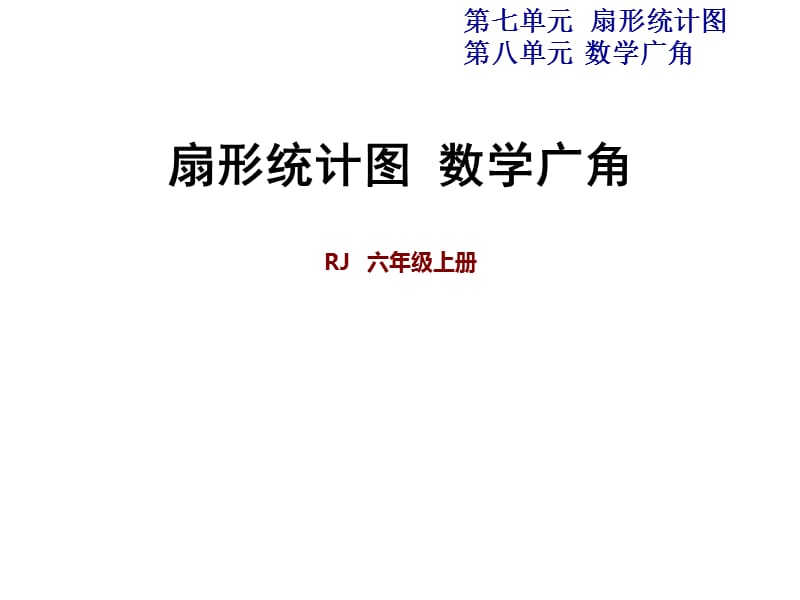 2018年秋六年级上册数学课件-单元能力提升 第七、八单元 扇形统计图 数学广角 人教新课标(共19张PPT)-教学文档.ppt_第1页