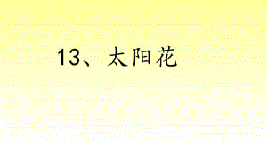 一年级下册语文课件－第4课《太阳花》｜湘教版（2018）3 (共38张PPT)-教学文档.ppt