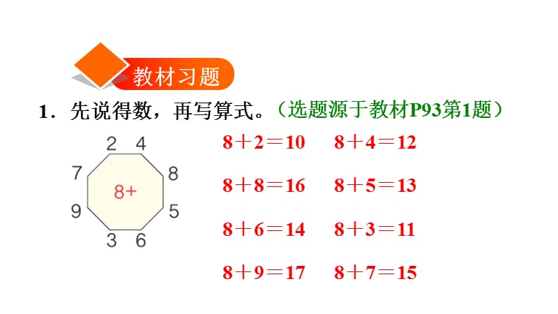 一年级上册数学课件-8.2 8、7、6加几｜人教新课标(共10张PPT)-教学文档.ppt_第2页