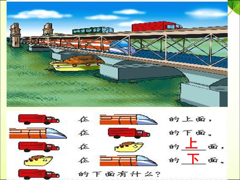 一年级上册数学课件－2.1《上下前后》 ｜人教新课标（2018秋） (共11张PPT)-教学文档.ppt_第2页