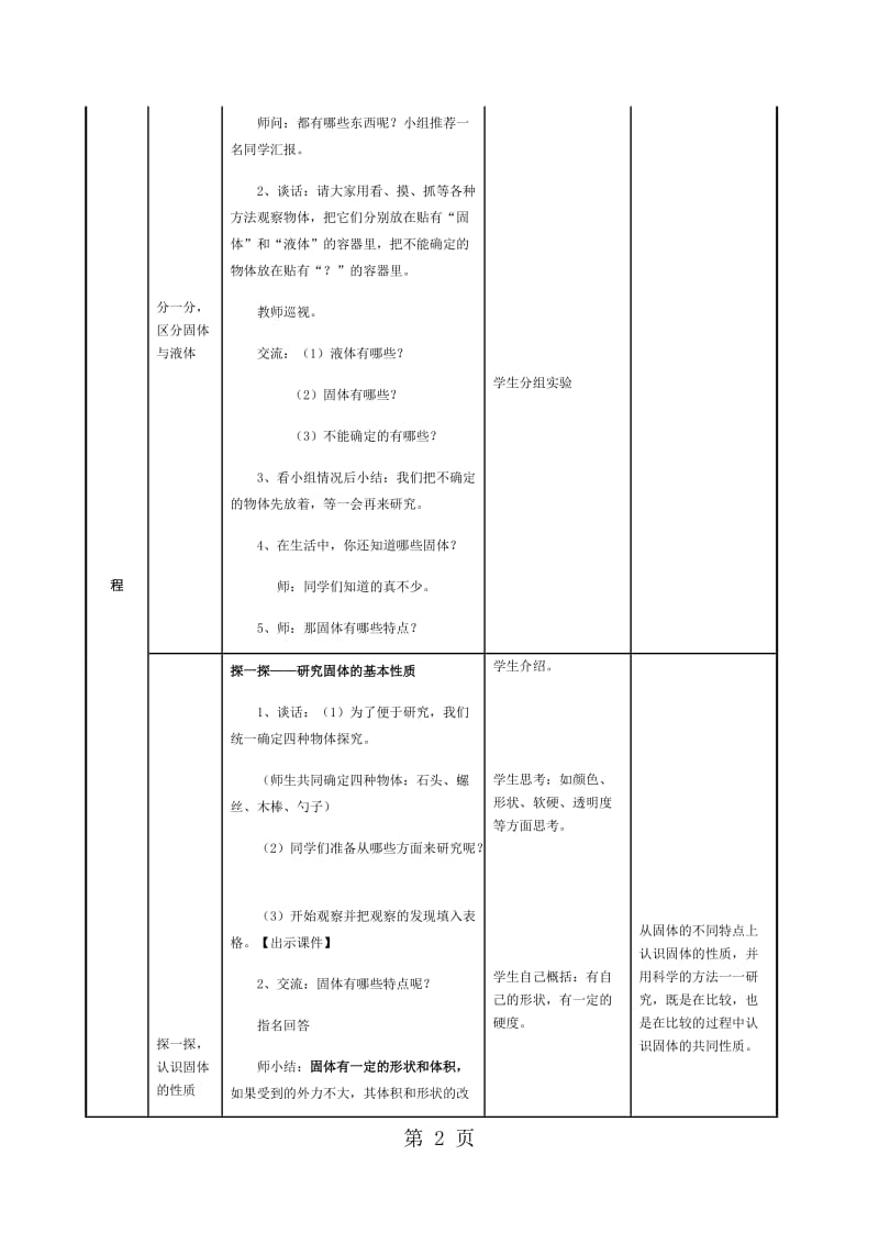 三年级下册科学教案-认识固体_苏教版.docx_第2页