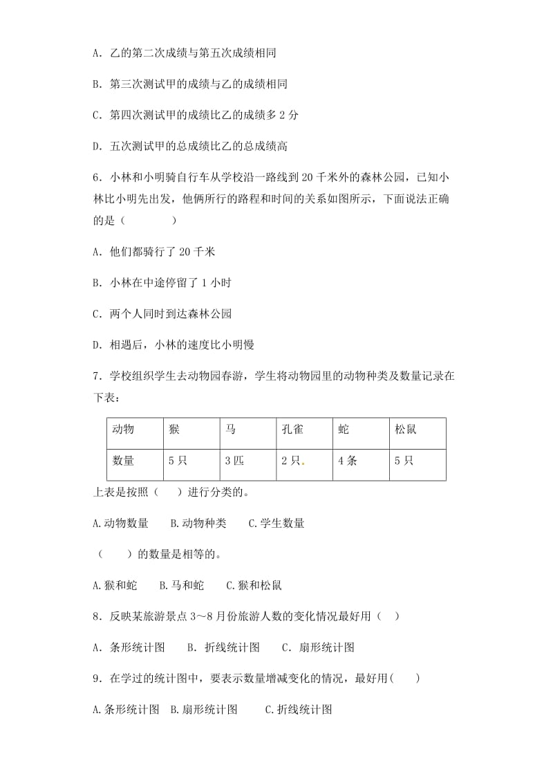 【精品】小升初数学知识专项训练（统计与概率）-2.统计（2）_通用版.docx_第2页