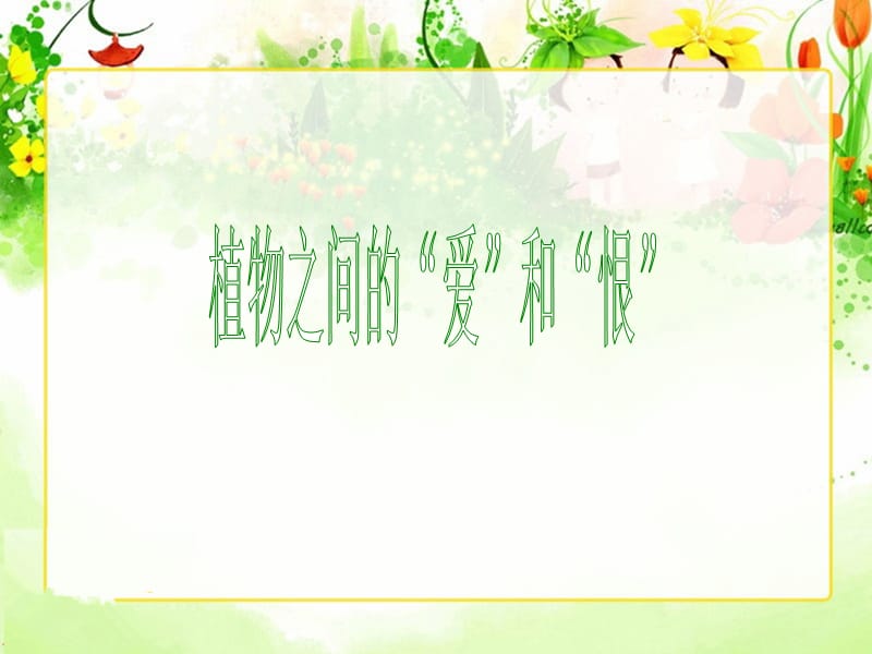 《植物之间的“爱”和“恨”》课件.ppt_第1页