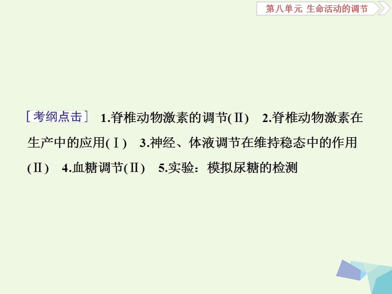 2018年全国2018版高考生物大一轮复习第八单元生命活动的调节第32讲通过激素的调节神经调节与体液调节的关系课件-文档资料.ppt_第1页