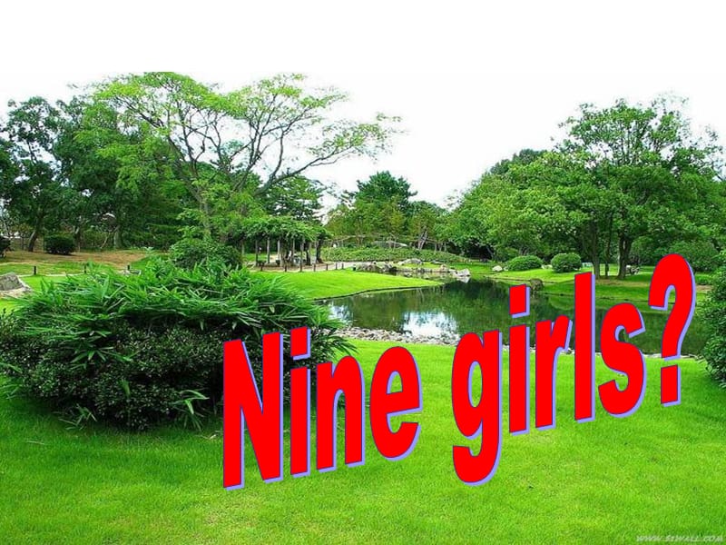 三年级上册英语课件－5.2 Nine girls ｜外研社（三起） (共12张PPT).ppt_第1页