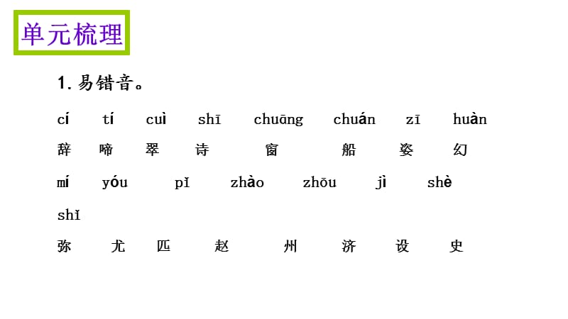 三年级上册语文期末知识清单课件-第四单元∣语文S版 (共16张PPT).ppt_第2页