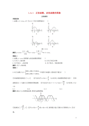 高中数学第一章三角函数1.4三角函数的图象与性质1.4.1正弦函数余弦函数的图象成长训练新人教A版必.doc