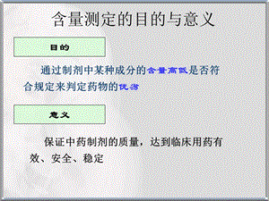 中药制剂含量测定中药分析学云南中医学院-文档资料.ppt