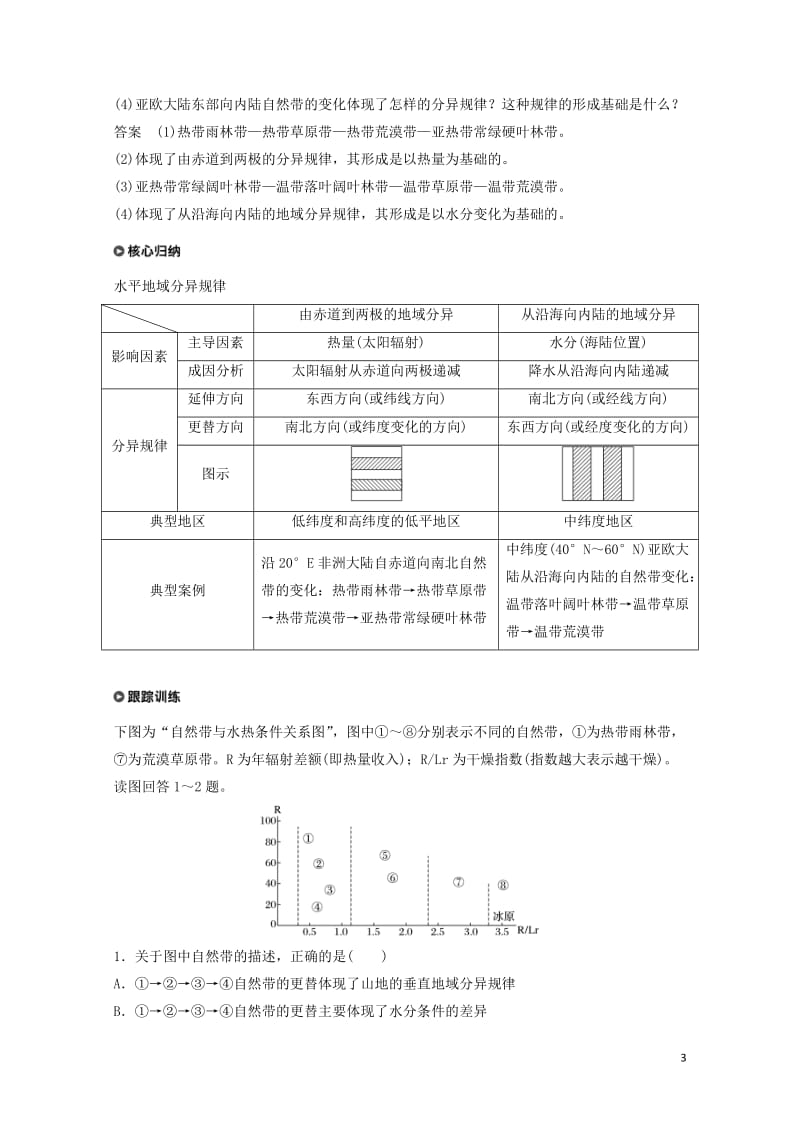 高中地理第五章自然地理环境的整体性与差异性5.2自然地理环境的差异性学案新人教版必修12017110.doc_第3页