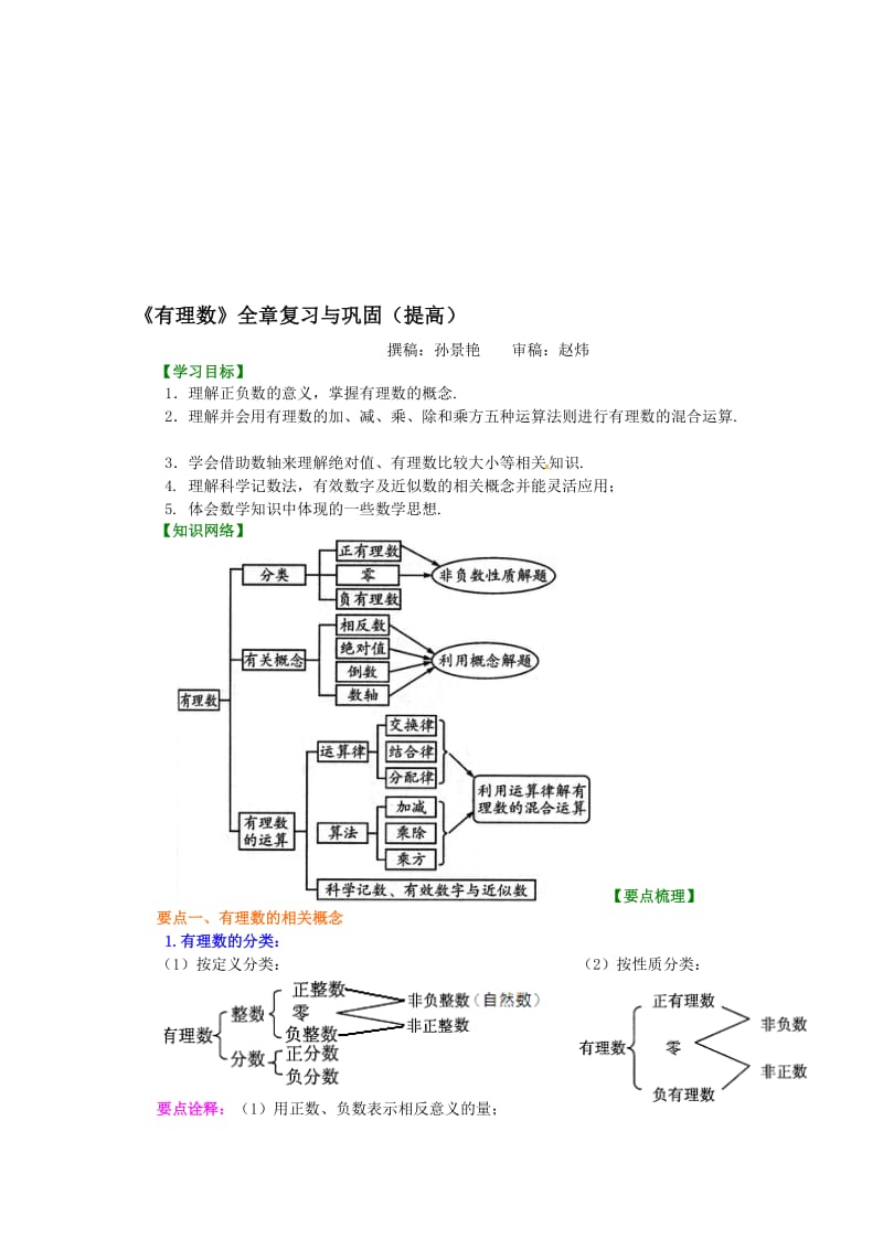 《有理数》全章复习与巩固（提高）知识讲解.doc_第1页