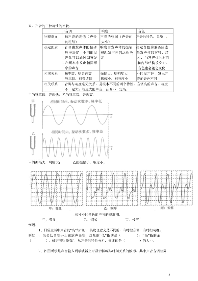 八年级物理上册第二章声现象知识点复习教案新版新人教版20181020212.wps_第3页