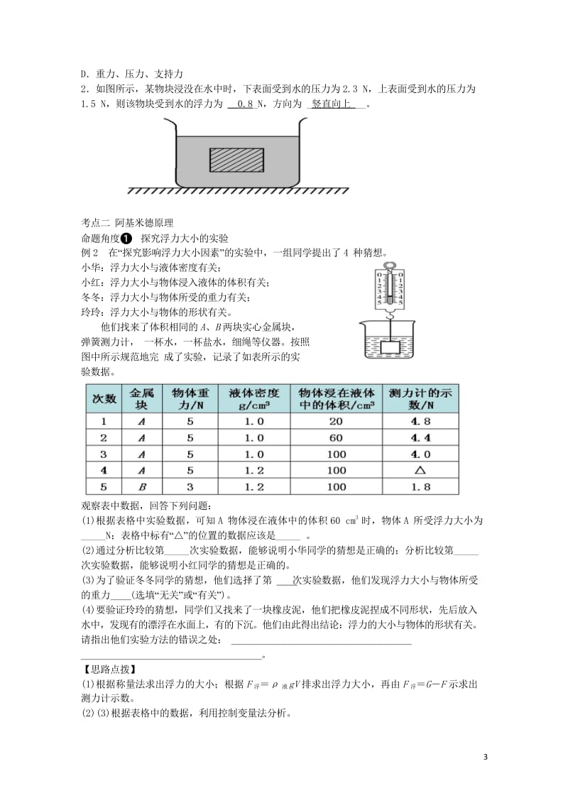 中考物理一轮复习第十章浮力20181020422.wps_第3页