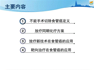 最新：不能手术切除食管癌的综合治疗进展--刘孟忠-文档资料.ppt