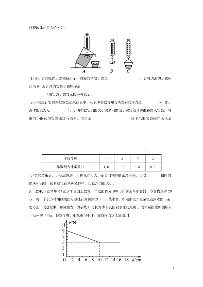 淄博专版2019届中考物理第八章浮力真题演练20181102494.wps_第3页