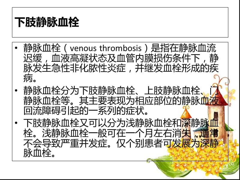 下肢静脉血栓护理-PPT文档资料.ppt_第1页