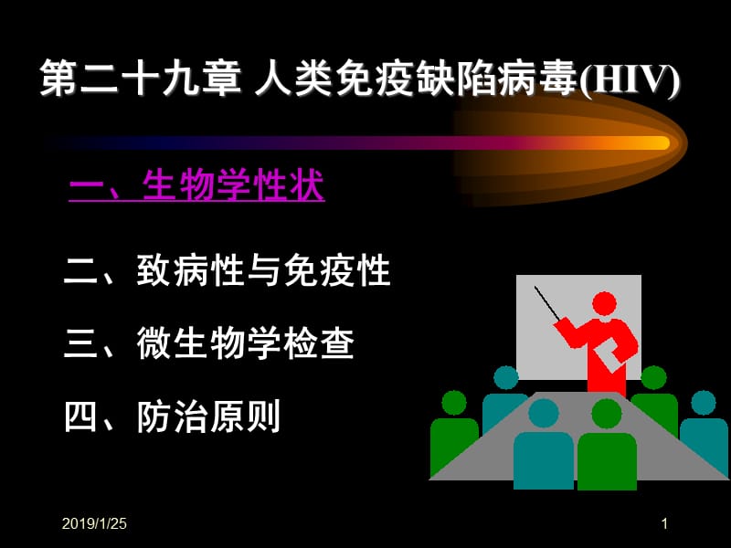 最新：第二十九章人类免疫缺陷病毒人类免疫缺陷病毒HIV属于-文档资料.ppt_第1页