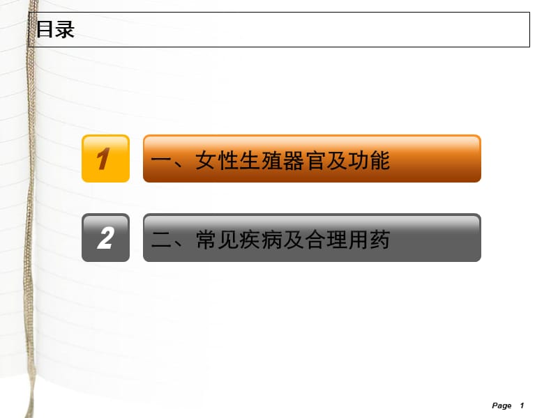 最新：妇科常见疾病及合理用药 PPT课件-文档资料.ppt_第1页