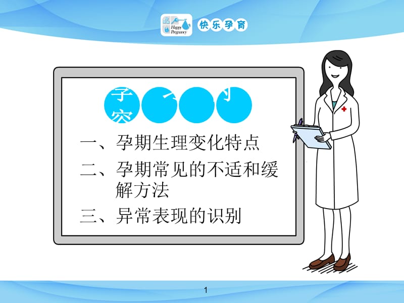 最新：快乐孕育孕妇学校高级教程第一讲孕期常见身体不适的缓解方法PPT课件-文档资料.ppt_第1页