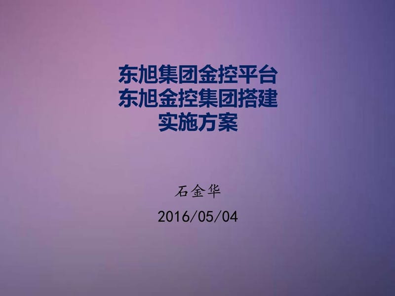 关于东旭集团打造金控集团的业务建议报告 (2)讲义图文.ppt2.ppt_第1页