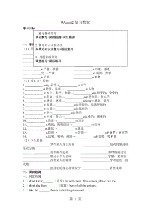 牛津译林9AUnit2复习教案-精选文档.doc