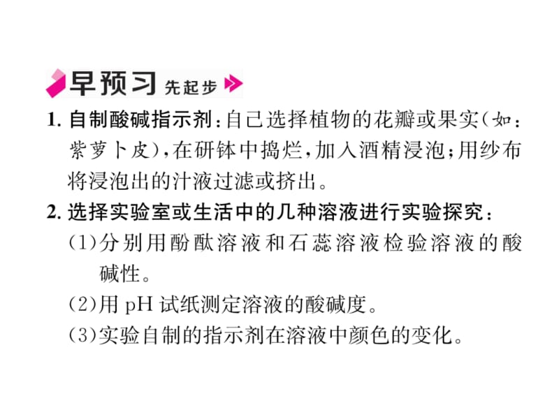 2018-2019学年九年级人教版化学下册课件：实验活动7 溶液酸碱性的检验 (共24张PPT).ppt_第3页