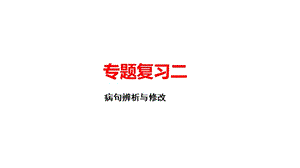 2019人教版九年级语文下册课件：专题复习二 病句辨析与修改(共17张PPT).pptx