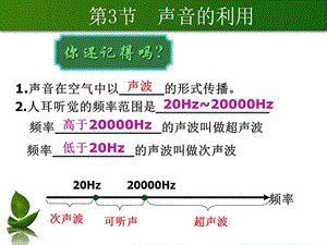2018-2019学年八年级上物理（人教版）第二章第3节《声的利用》(共16张PPT).pptx