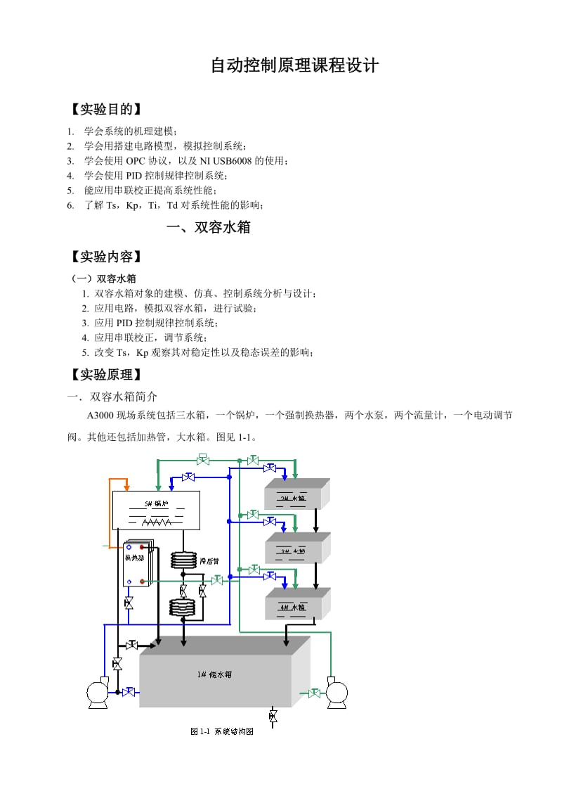 [工学]自动控制原理实习报告.doc_第1页