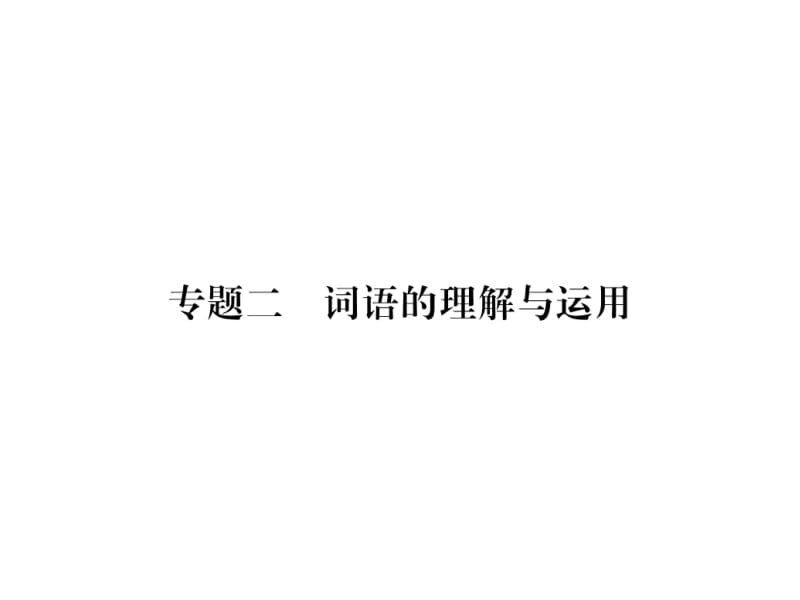 2018-2019学年九年级语文下册课件：专题2 词语的理解与运用 (共16张PPT).ppt_第2页